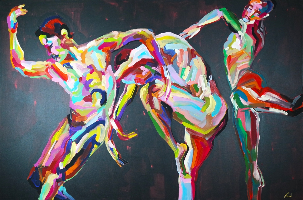 XL Yummy Colourful Men Dancing 5278