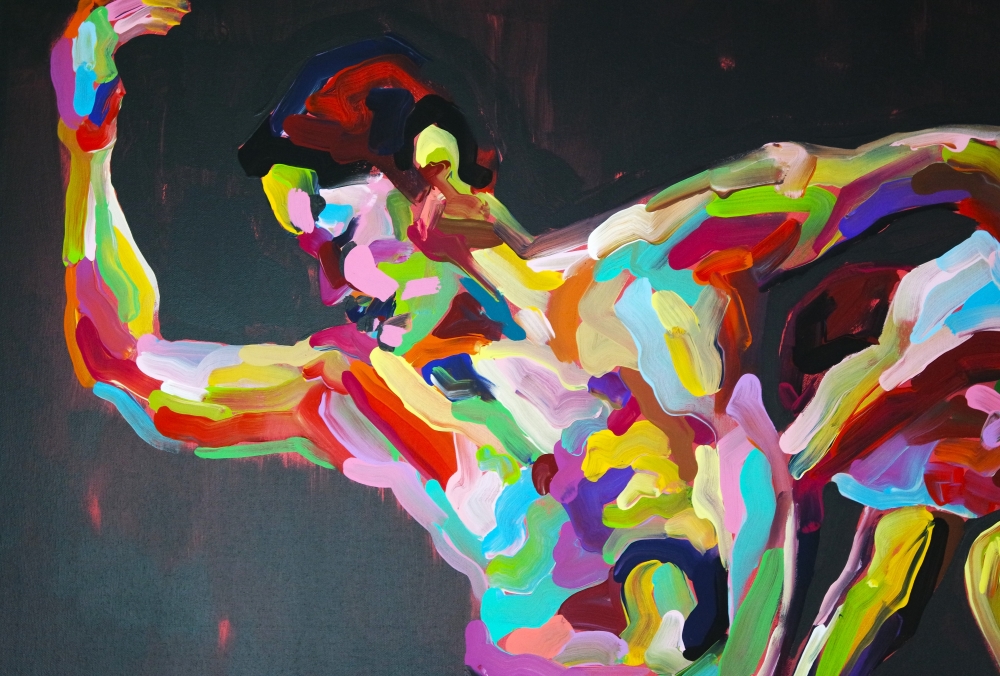 XL Yummy Colourful Men Dancing 5278