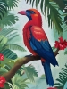 Tropical Bird With Red