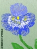 Abstract Blue Pansy Hanzi