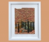 Artist made Fused Glass Autumn Trees Picture
