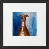  Greyhound on Blue framed