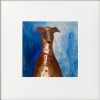  Greyhound on Blue framed