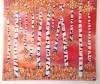 Artist made Fused Glass Silver Birch Trees
