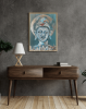 Hand-Painted Buddha Wall Art | Meditative Zen Home Decor | Spiritual Blue Buddha Painting | 16×12 Inch Canvas Wall Hanging