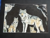 She wolf in Den with Pups 