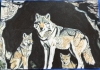 She wolf in Den with Pups 