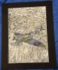 A Second World War plane spitfire flying over the needles   English Channel 