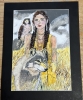 Falcon , girl and she wolf 