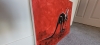 Kangaroo on a red background