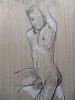 Male seated, March 2023, A3, Charcoal on wash