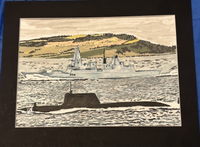 Hms Dauntless and a sneaky beaky Submarine HMS Astute 