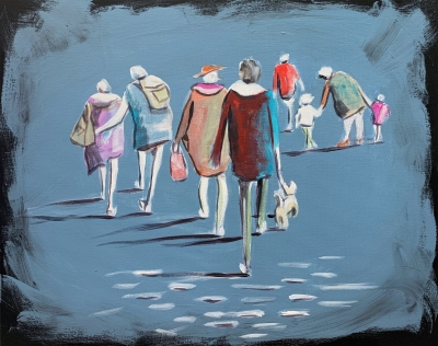 People in a city