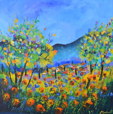 Red poppies in Provence 