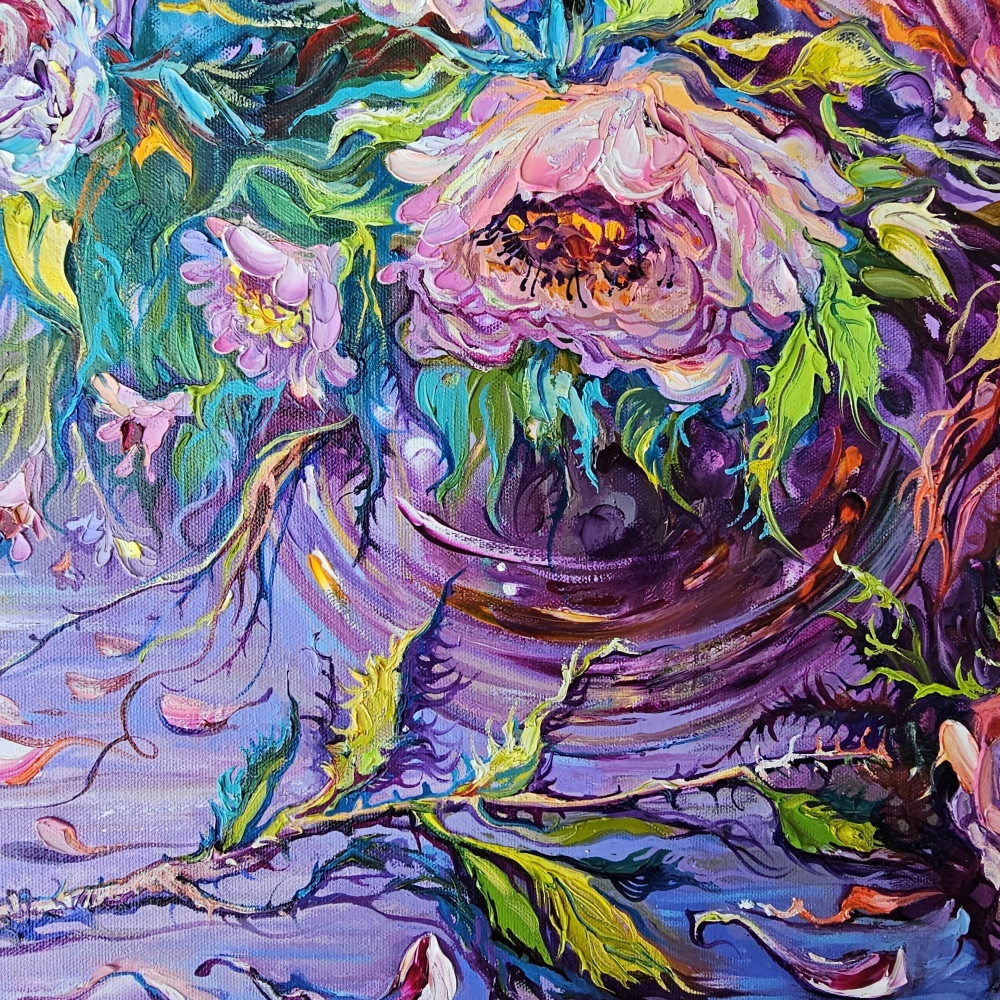 Roses in a Crystal Vase