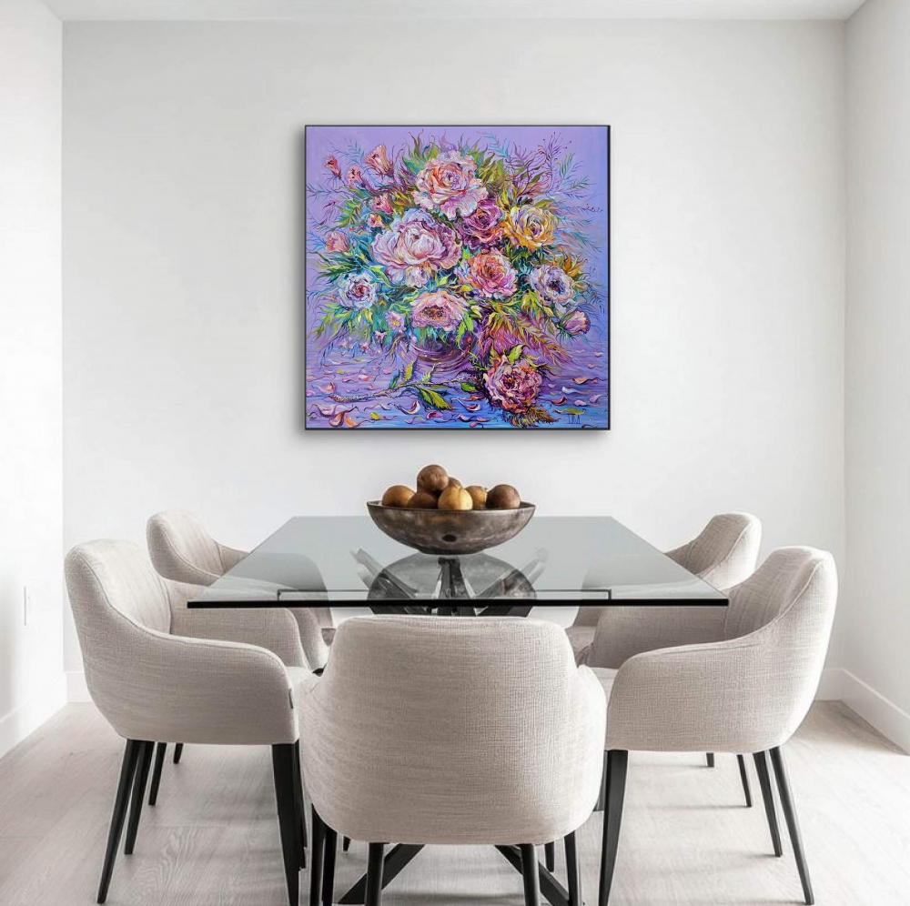 Roses in a Crystal Vase