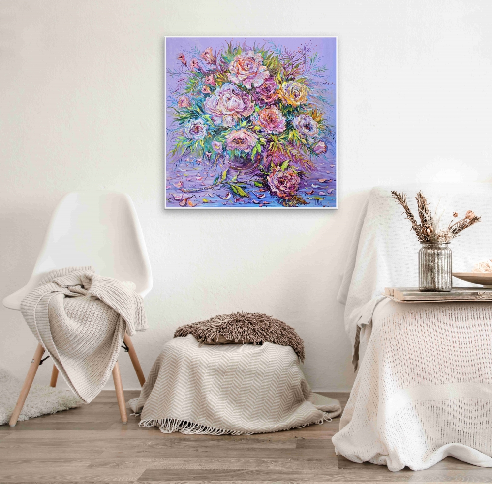 Roses in a Crystal Vase