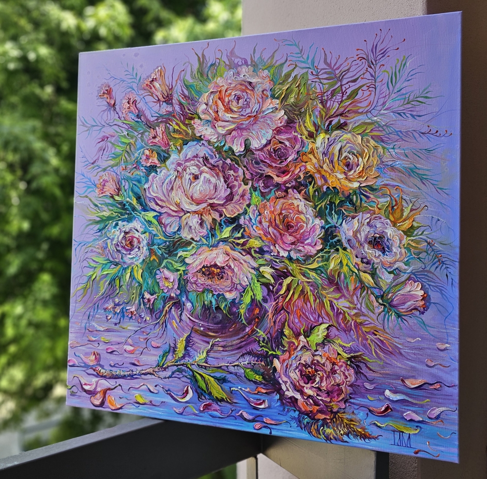 Roses in a Crystal Vase