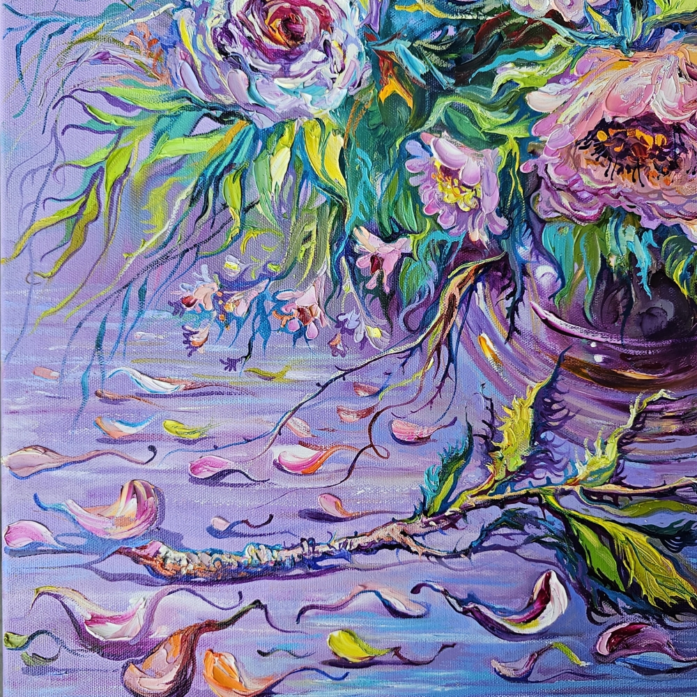 Roses in a Crystal Vase