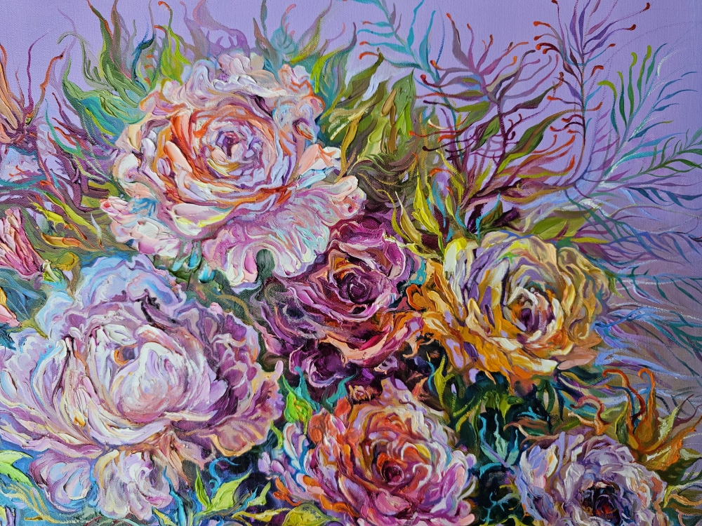 Roses in a Crystal Vase