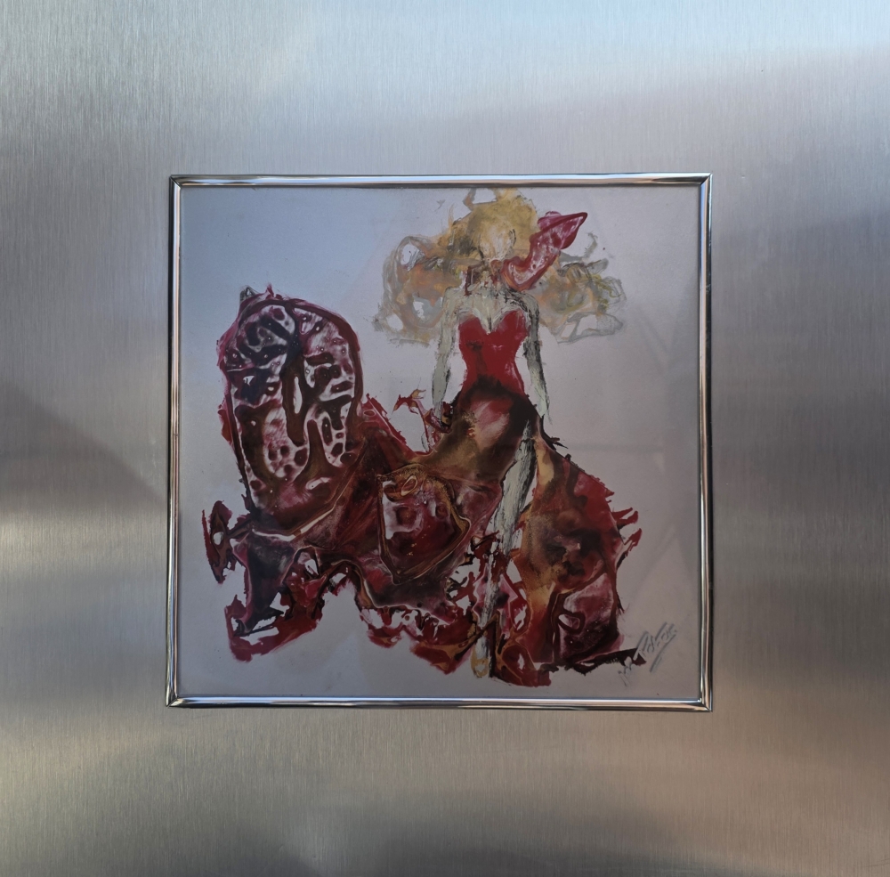 Queen of Hearts' Throne ( acrylic glass original) 