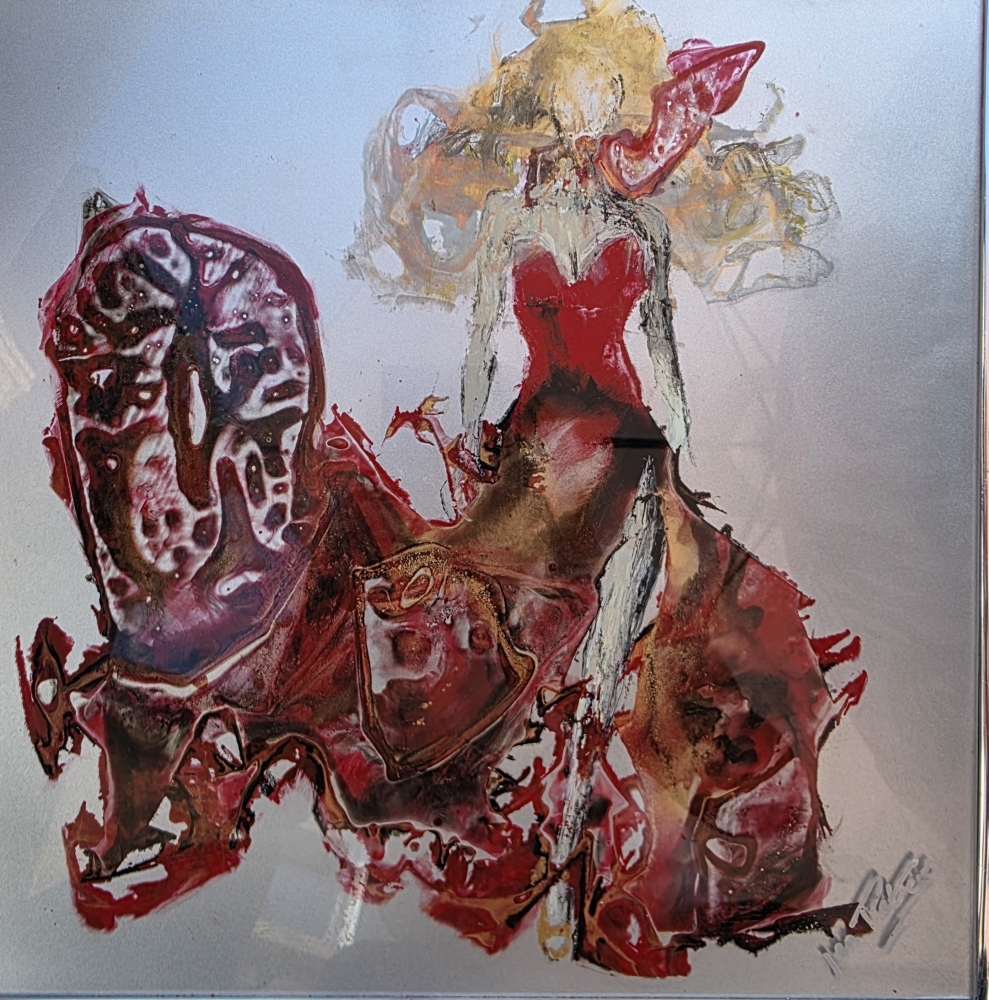Queen of Hearts' Throne ( acrylic glass original) 