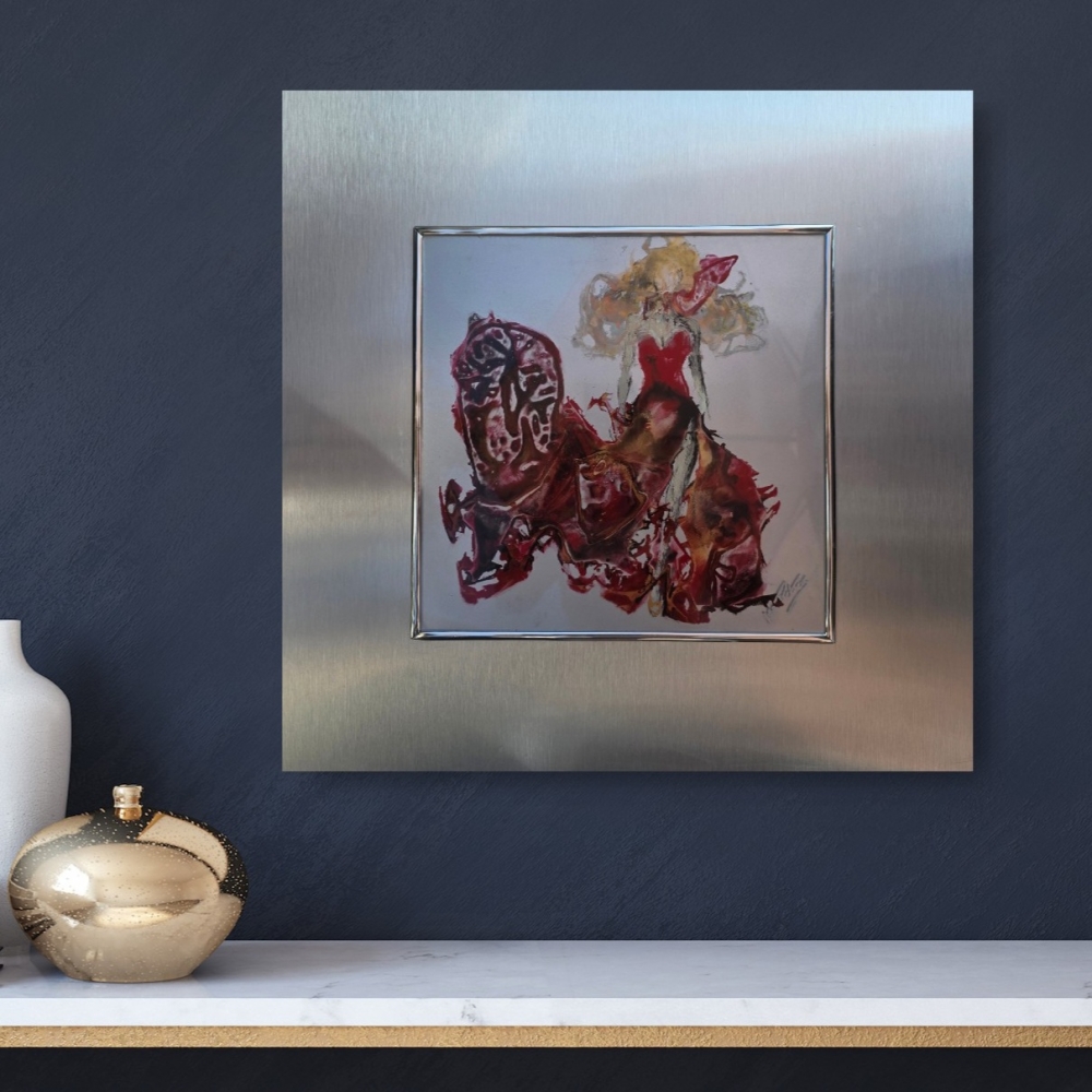 Queen of Hearts' Throne ( acrylic glass original) 