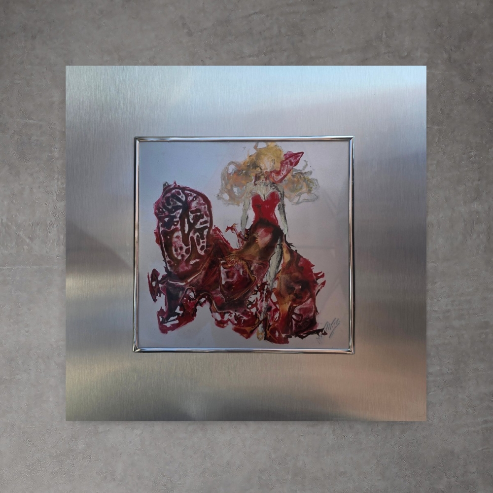 Queen of Hearts' Throne ( acrylic glass original) 