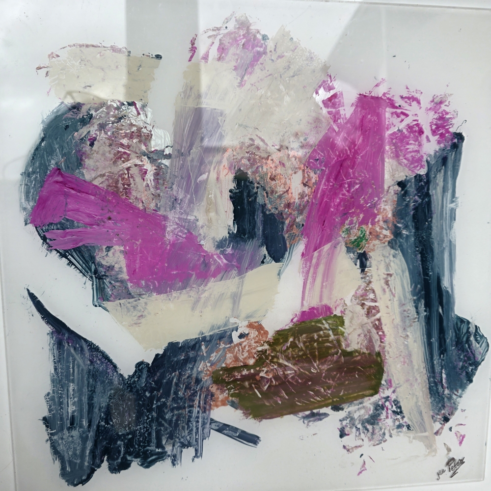 Waterfall ( reverse painted on acrylic glass)