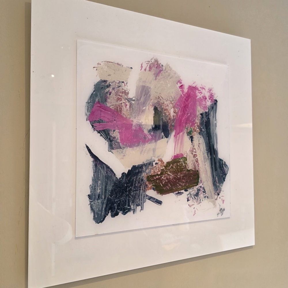 Waterfall ( reverse painted on acrylic glass)