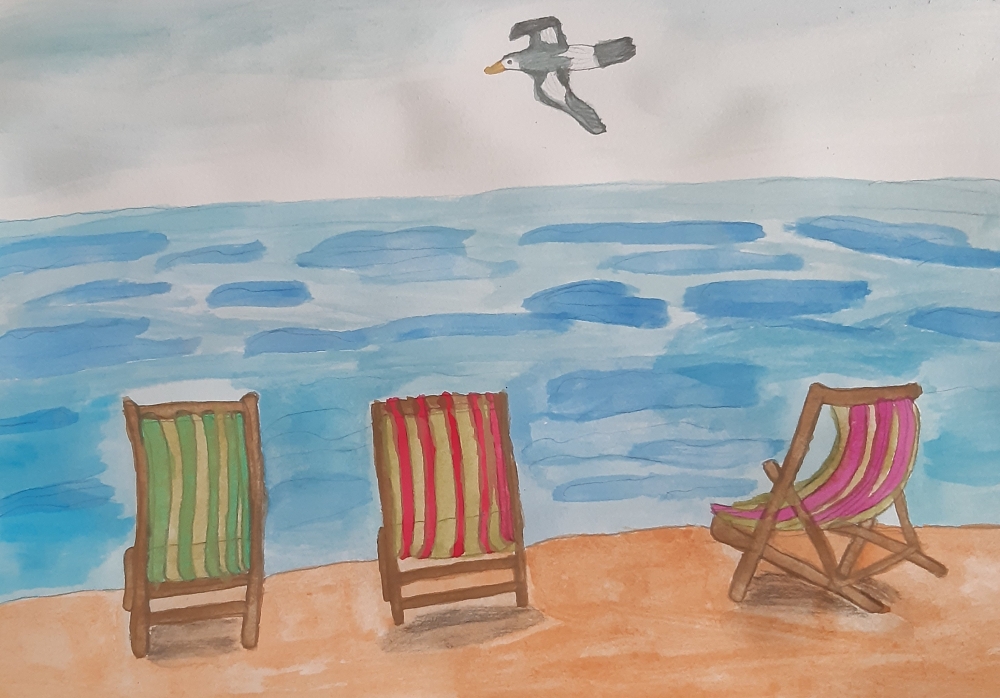 On the beach