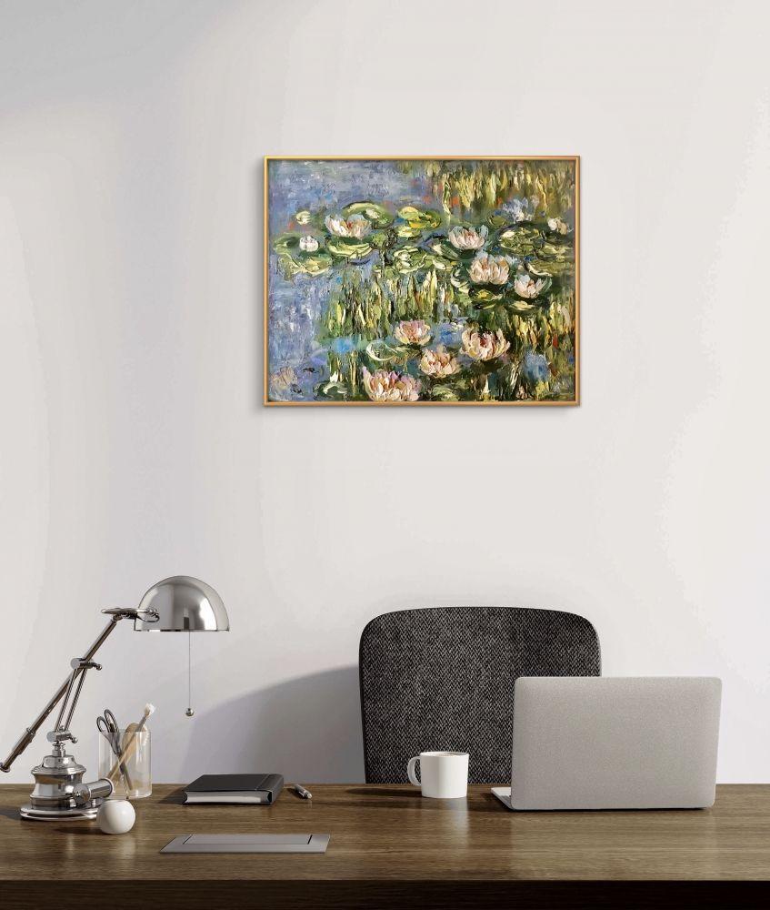 Eternal Bloom Pond | Monet-Inspired Water Lily Oil Painting
