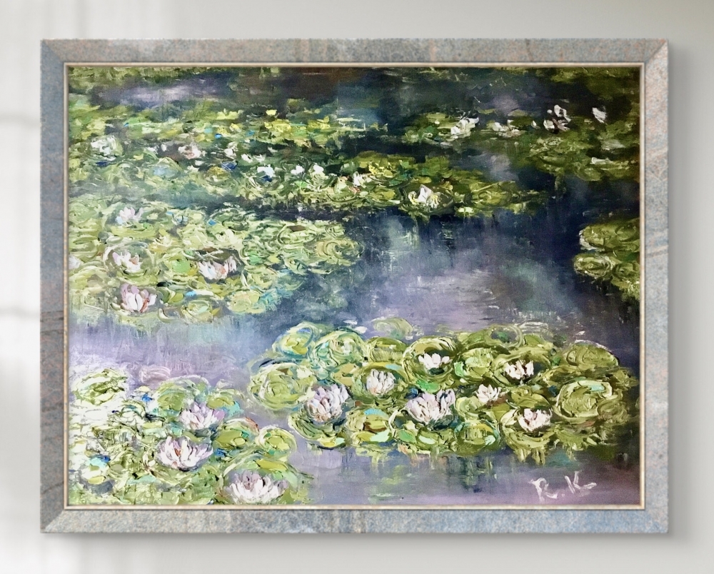 Emerald Reflections – Impressionist Botanical Painting