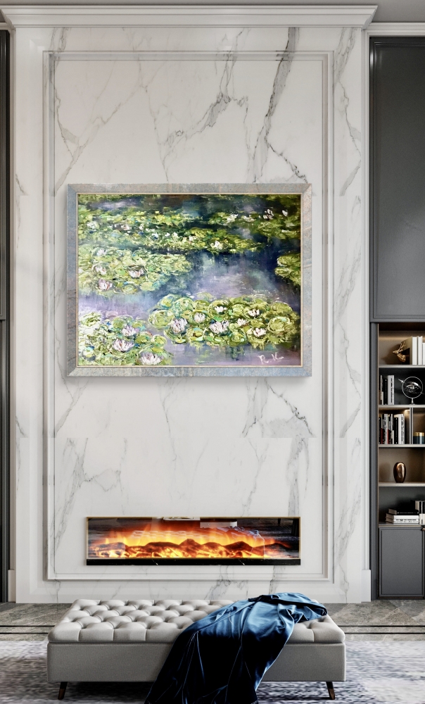 Emerald Reflections – Impressionist Botanical Painting