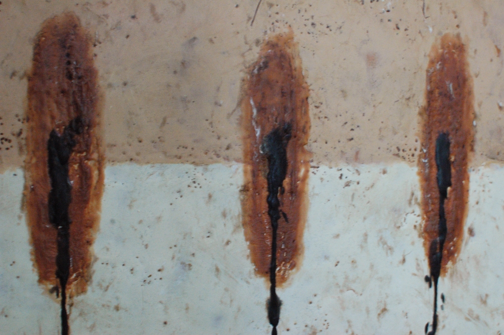 \"Angel feather\". Encaustic.