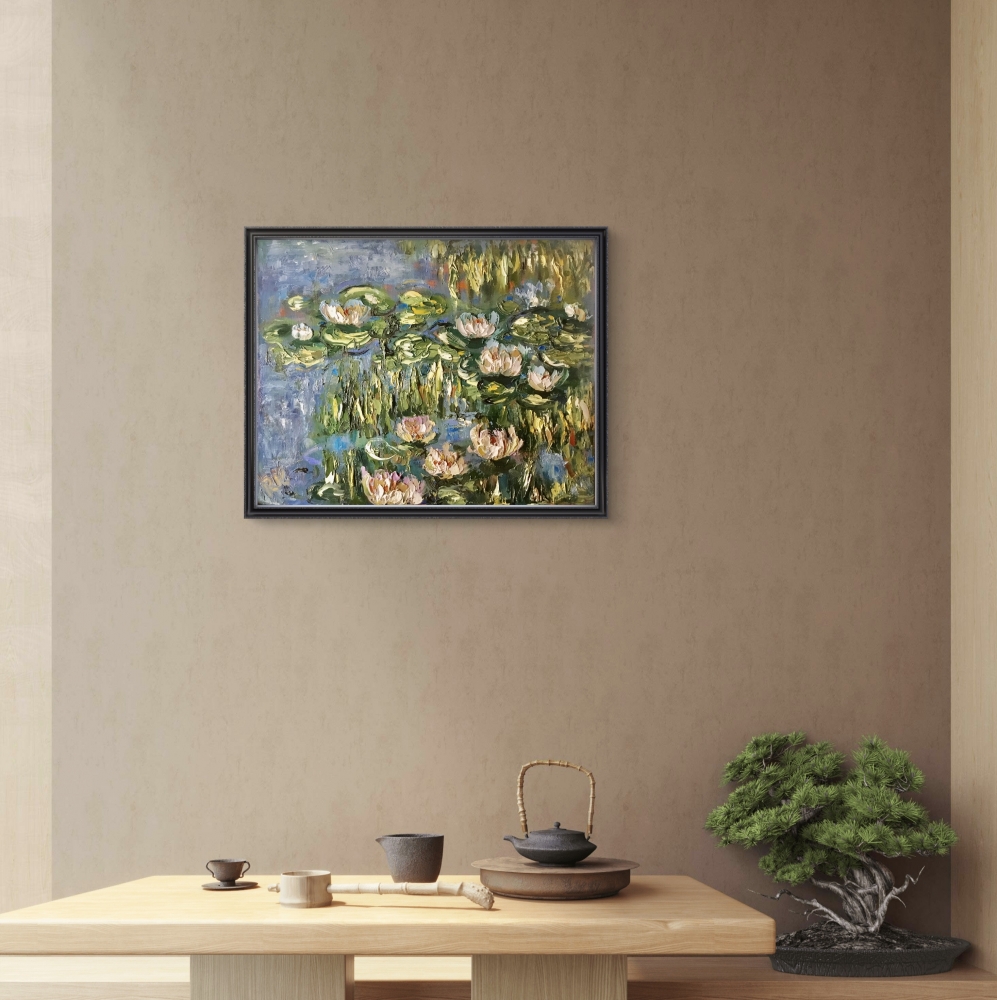Eternal Bloom Pond | Monet-Inspired Water Lily Oil Painting
