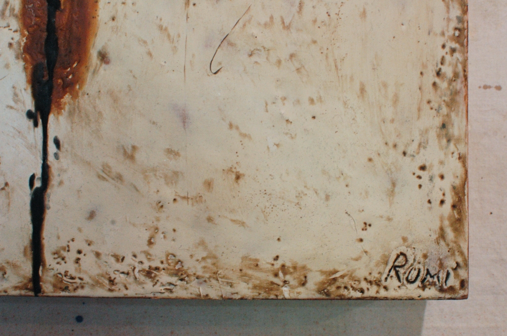 \"Angel feather\". Encaustic.