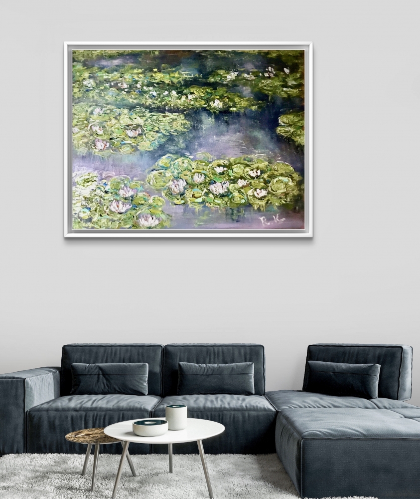 Emerald Reflections – Impressionist Botanical Painting