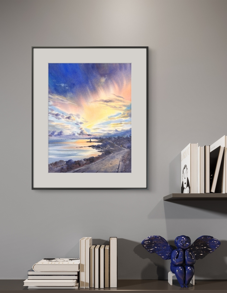Sunset Road and Lighthouse