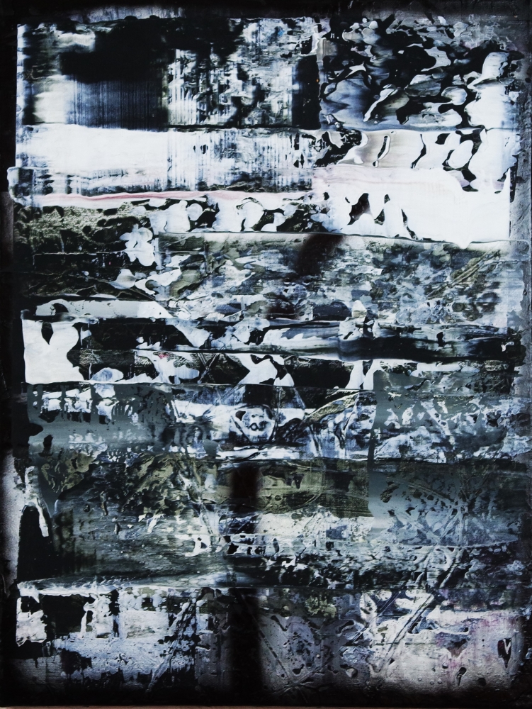 Abstract Fractured Black White Gray 5407