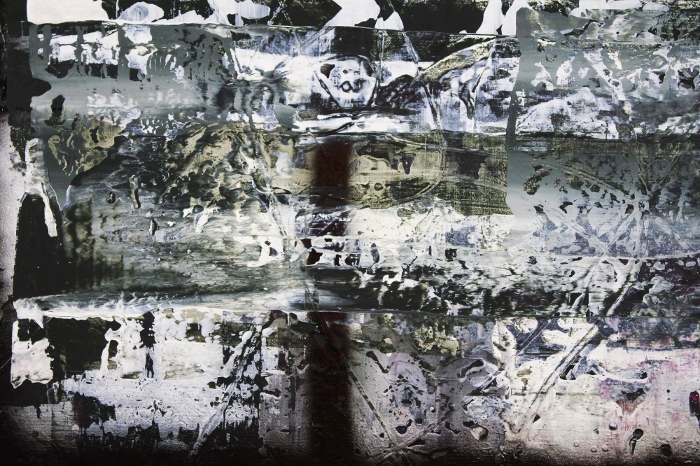 Abstract Fractured Black White Gray 5407