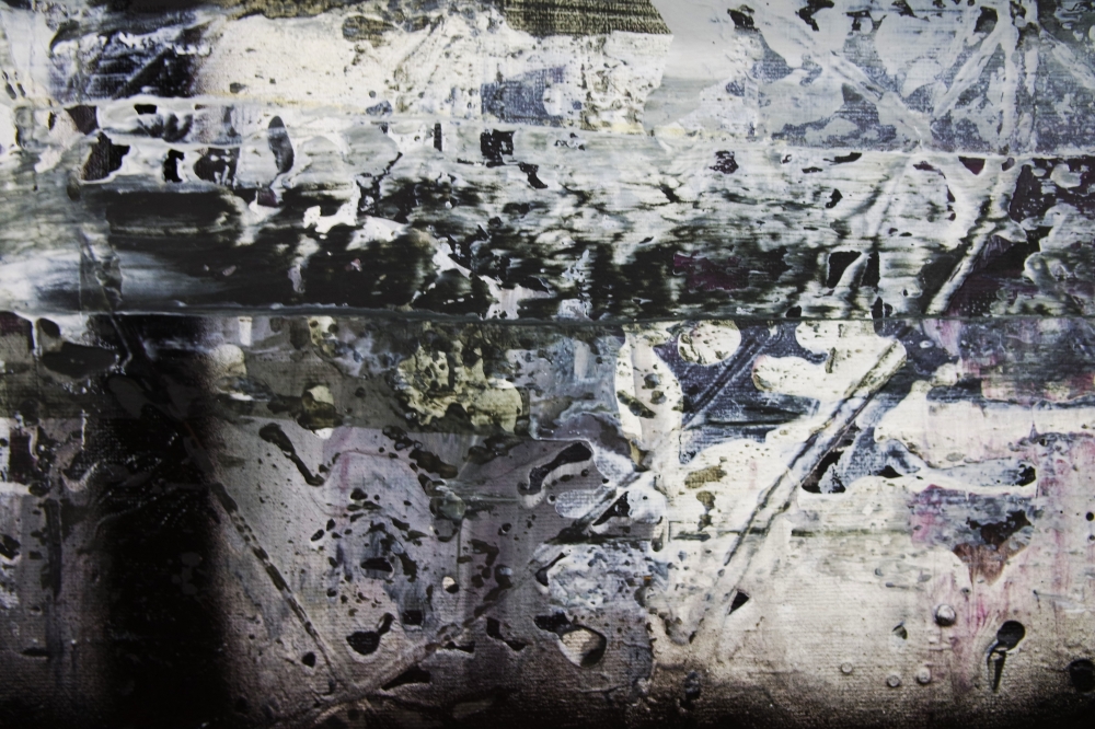 Abstract Fractured Black White Gray 5407