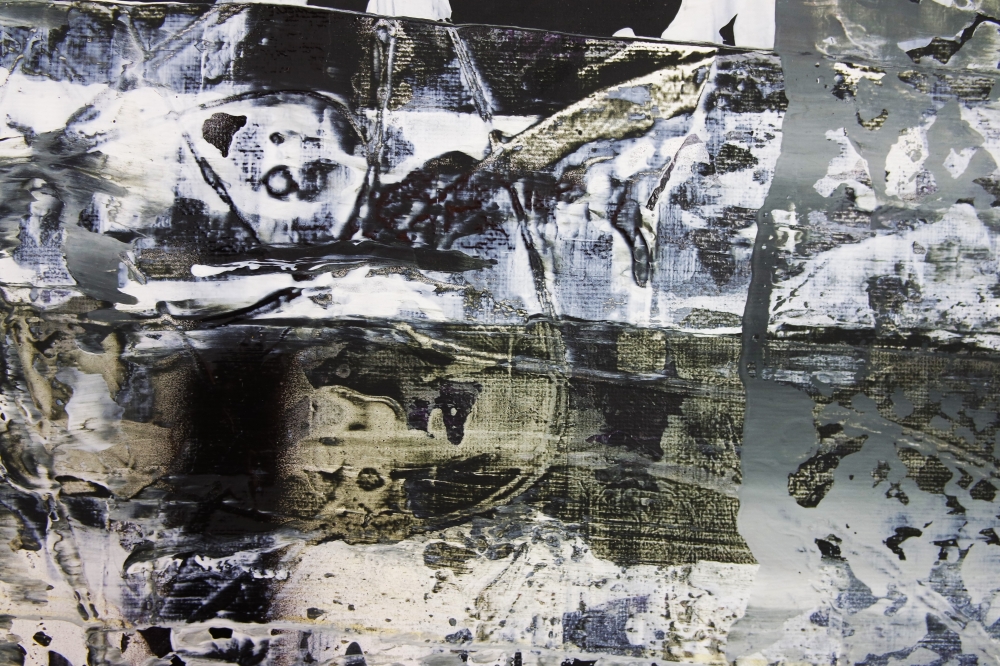 Abstract Fractured Black White Gray 5407