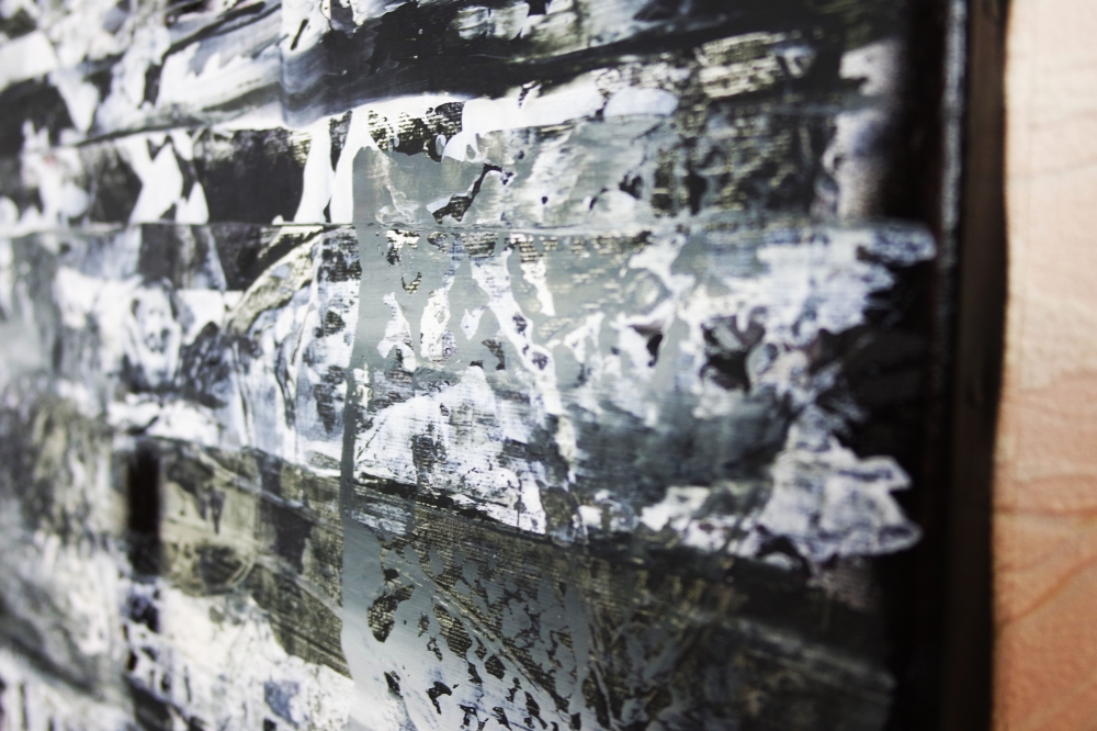 Abstract Fractured Black White Gray 5407