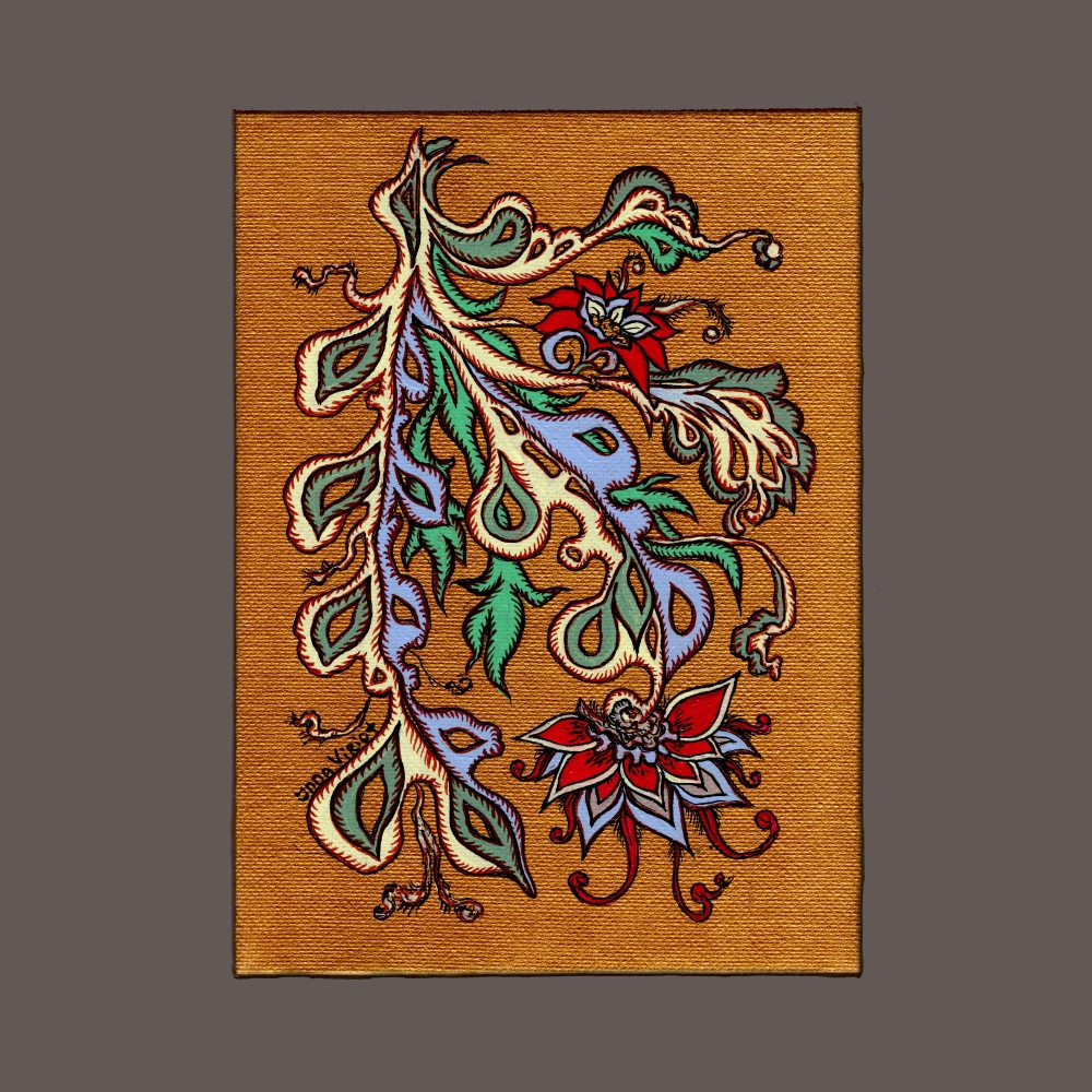 Ornamental Bloom – Miniature 13x18 cm