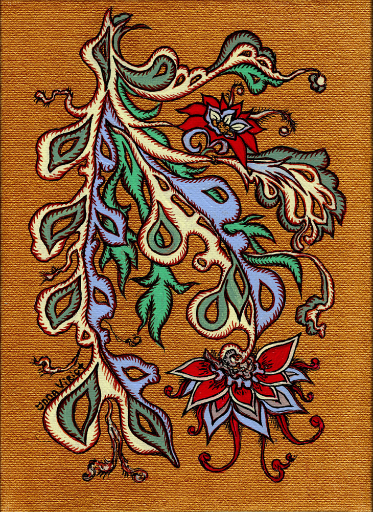 Ornamental Bloom – Miniature 13x18 cm