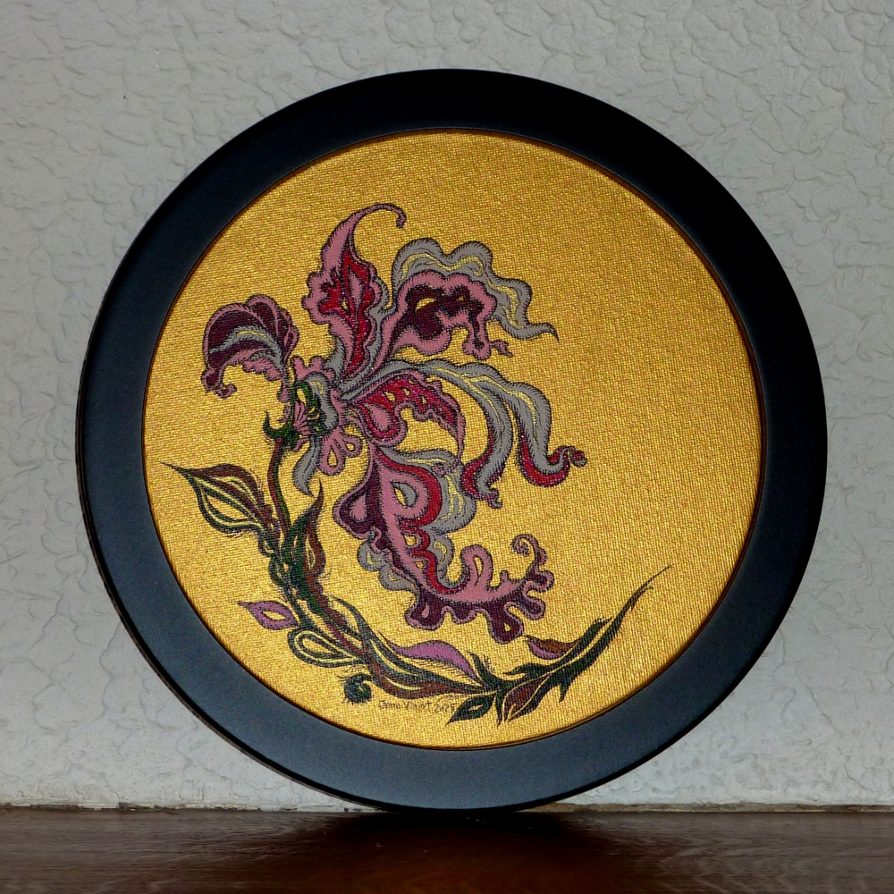 Baroque Iris – Round Miniature 20x20 cm