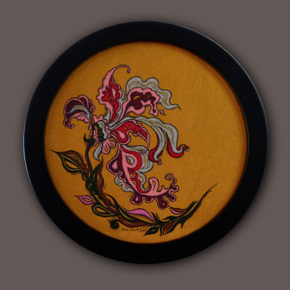 Baroque Iris – Round Miniature 20x20 cm