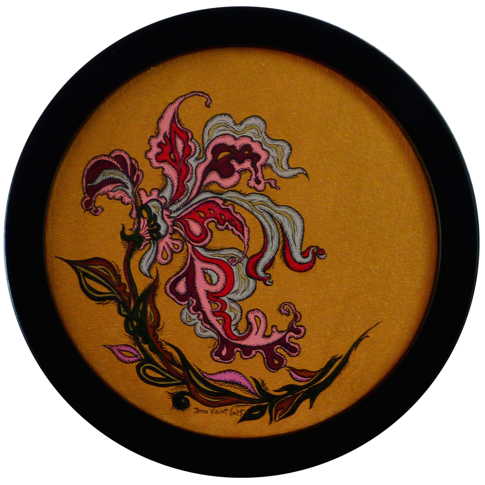 Baroque Iris – Round Miniature 20x20 cm