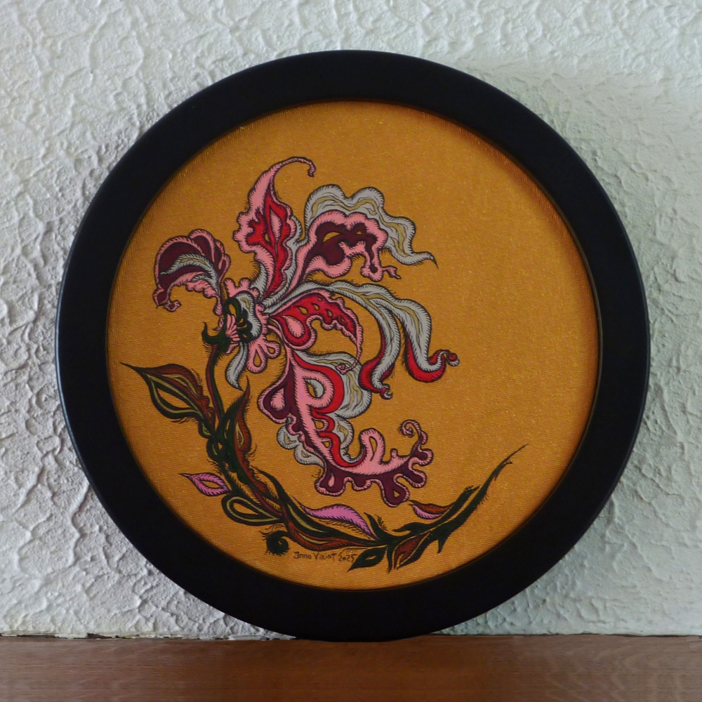 Baroque Iris – Round Miniature 20x20 cm